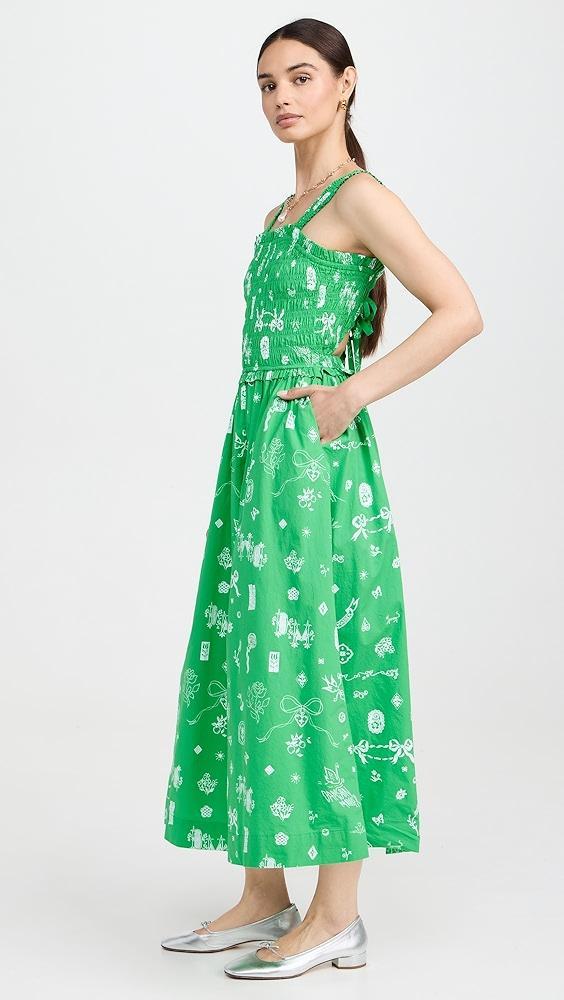 Damson Madder Keira Shirred Midi Dress | Shopbop Product Image