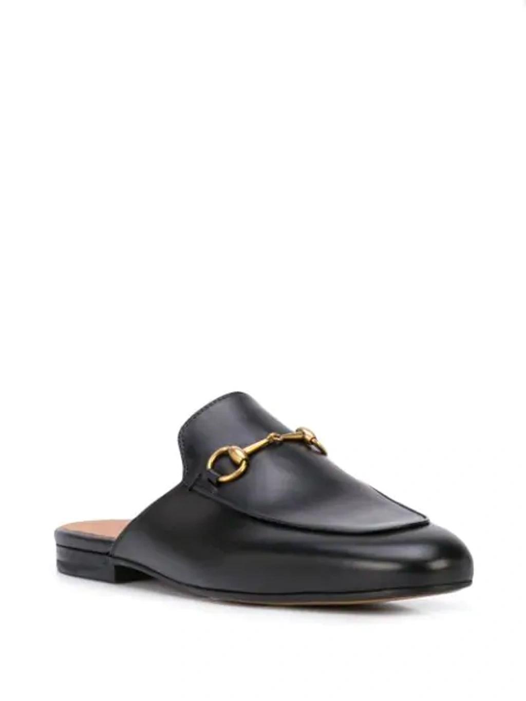 GUCCI Black Princetown Slippers In Nero Product Image