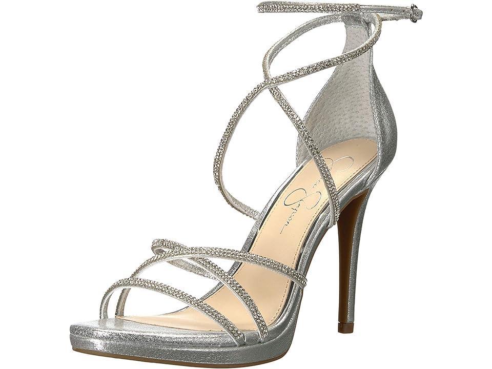 Jessica Simpson Jaeya Metallic Rhinestone Strappy Dress Sandals Product Image