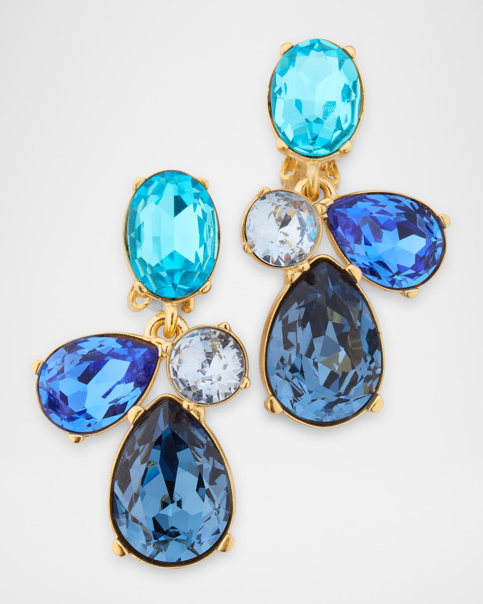 Petal Drop Crystal Earrings Product Image