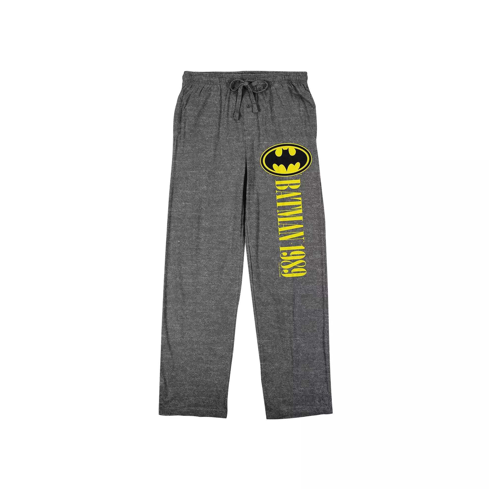 Men's Batman 1989 Movie Pajama Pants, Size: XXL, Gray Product Image