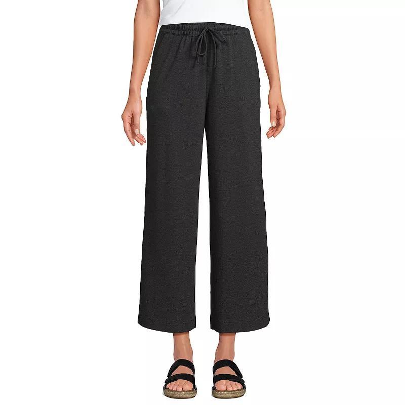 Women's Lands' End Sport Knit Cropped Pants, Size: Medium Tall, Radiant Blue Product Image