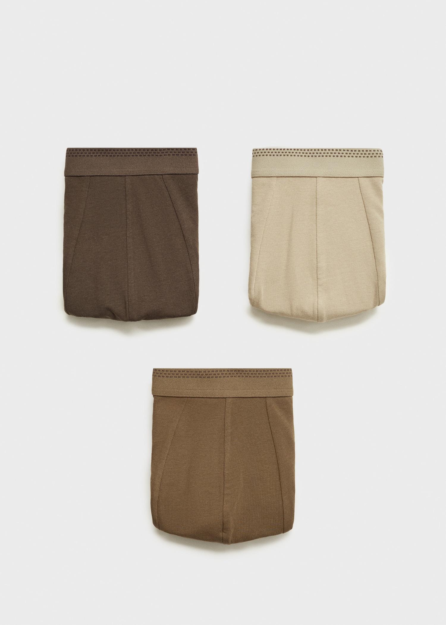 Pack of 3 cotton boxers - Men | MANGO USA Product Image