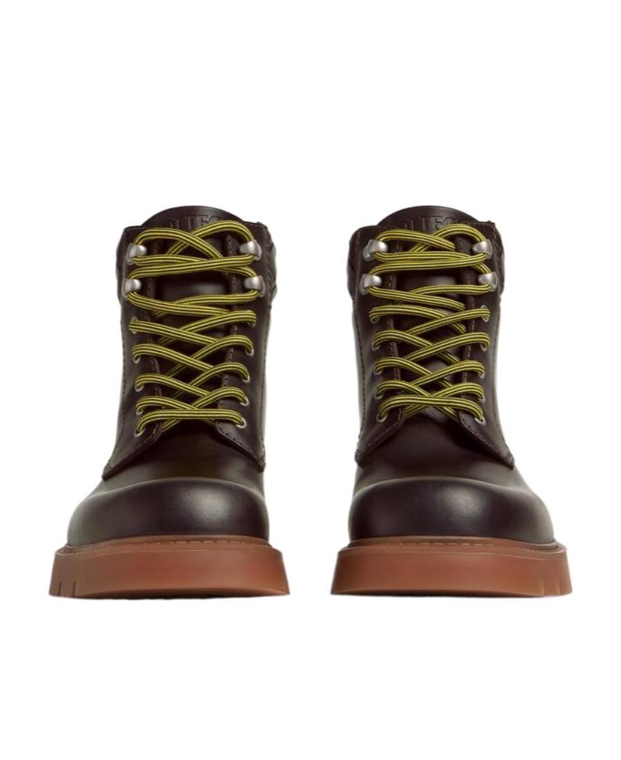 BOTTEGA VENETA Haddock Lacing Boots In Brown Product Image