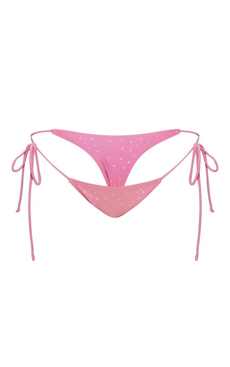 Lilac Hot Fix Tie Side Bikini Bottoms Product Image
