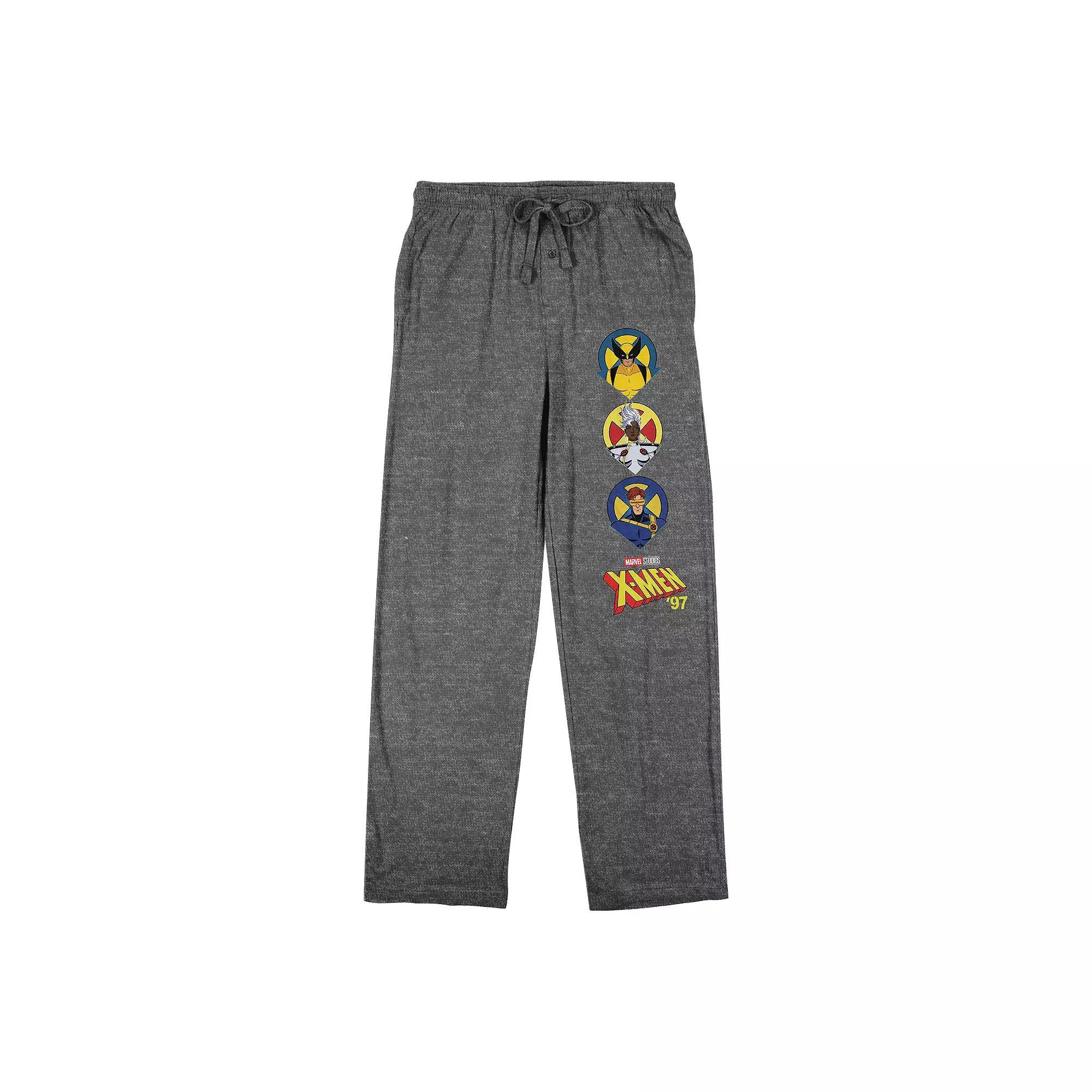 Men's X-Men 97 Wolverine Storm Cyclops Pajama Pants, Size: Medium, Gray Product Image