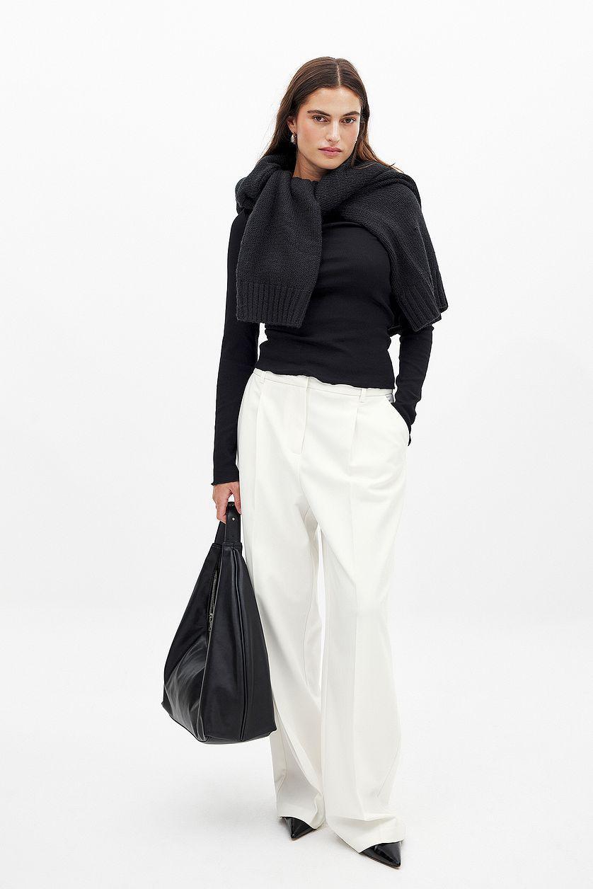 Babylock Ribbed Long Sleeve Top Black Product Image