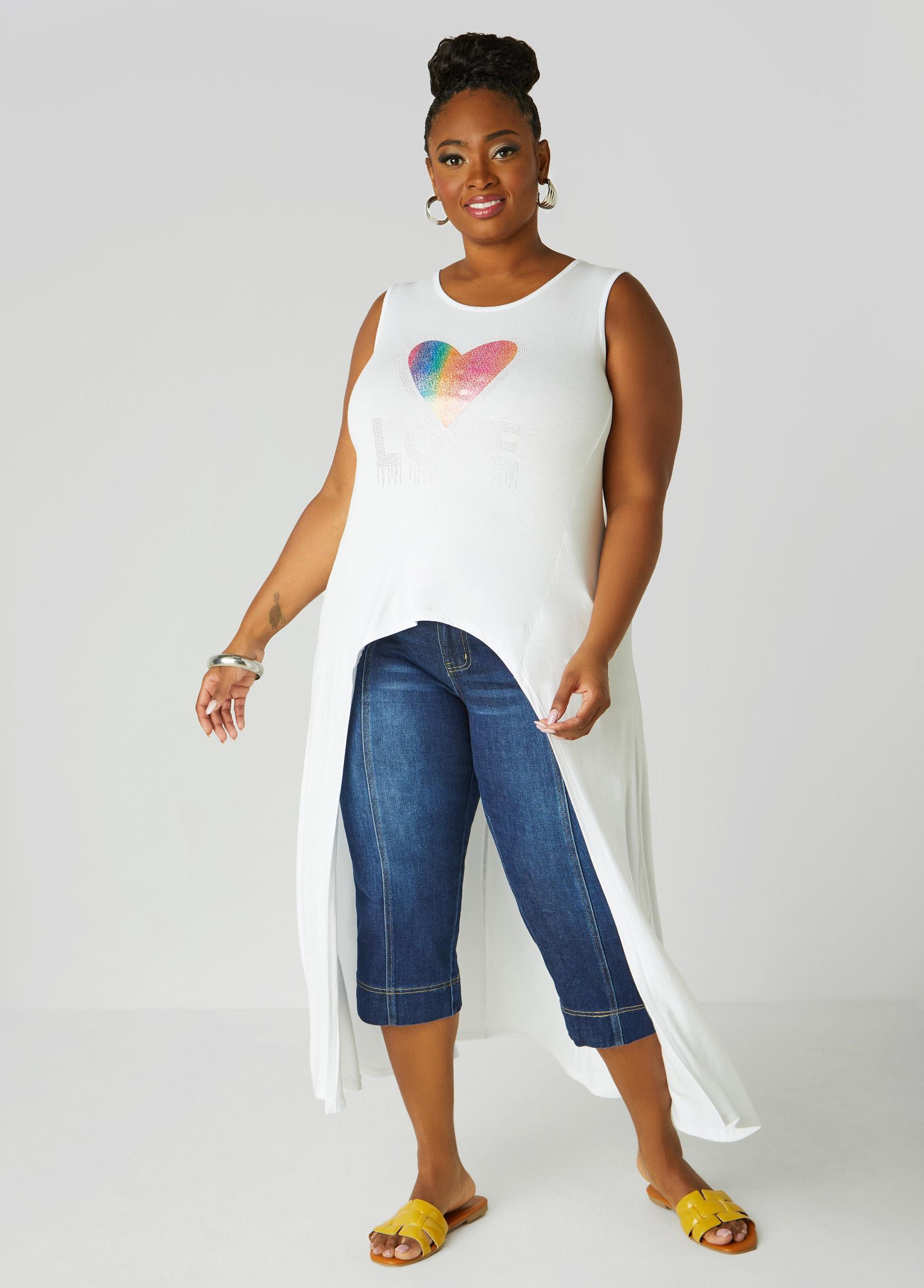 Seam Detailed Denim Capris Product Image