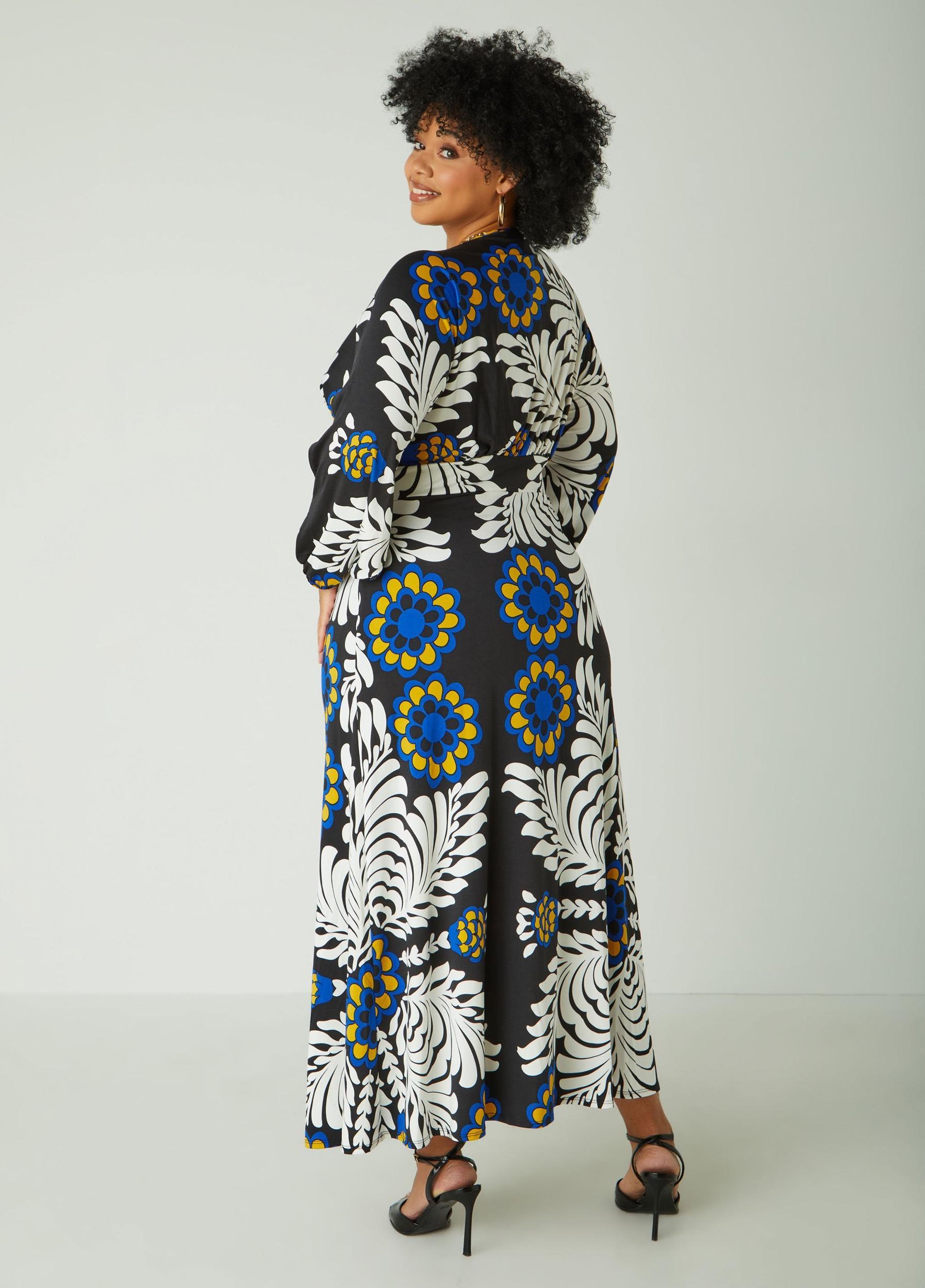 Plus Size Cutout Floral Maxi Dress Ashley Stewart Product Image