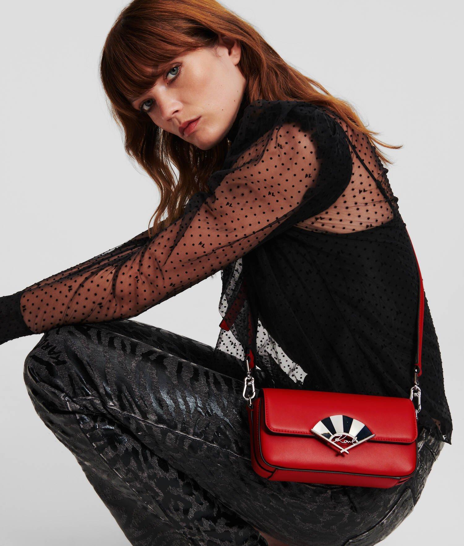 K/SIGNATURE FAN SMALL CROSSBODY BAG Product Image