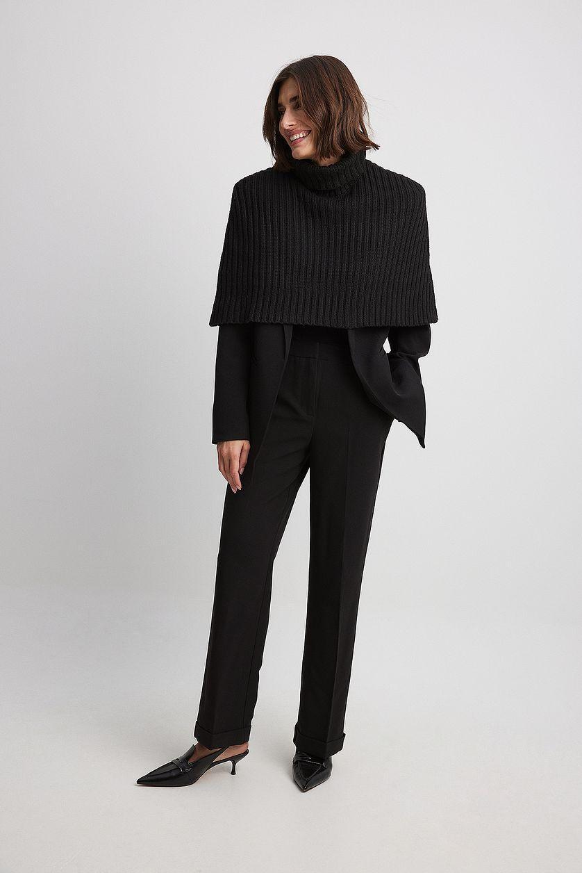 Tailored Mid Waist Suit Pants Product Image