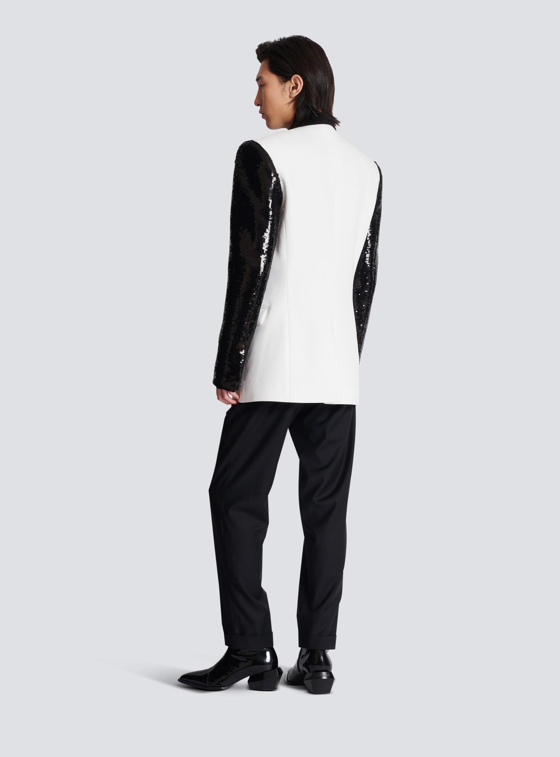 Two-tone jacket with sequin embroidery Product Image