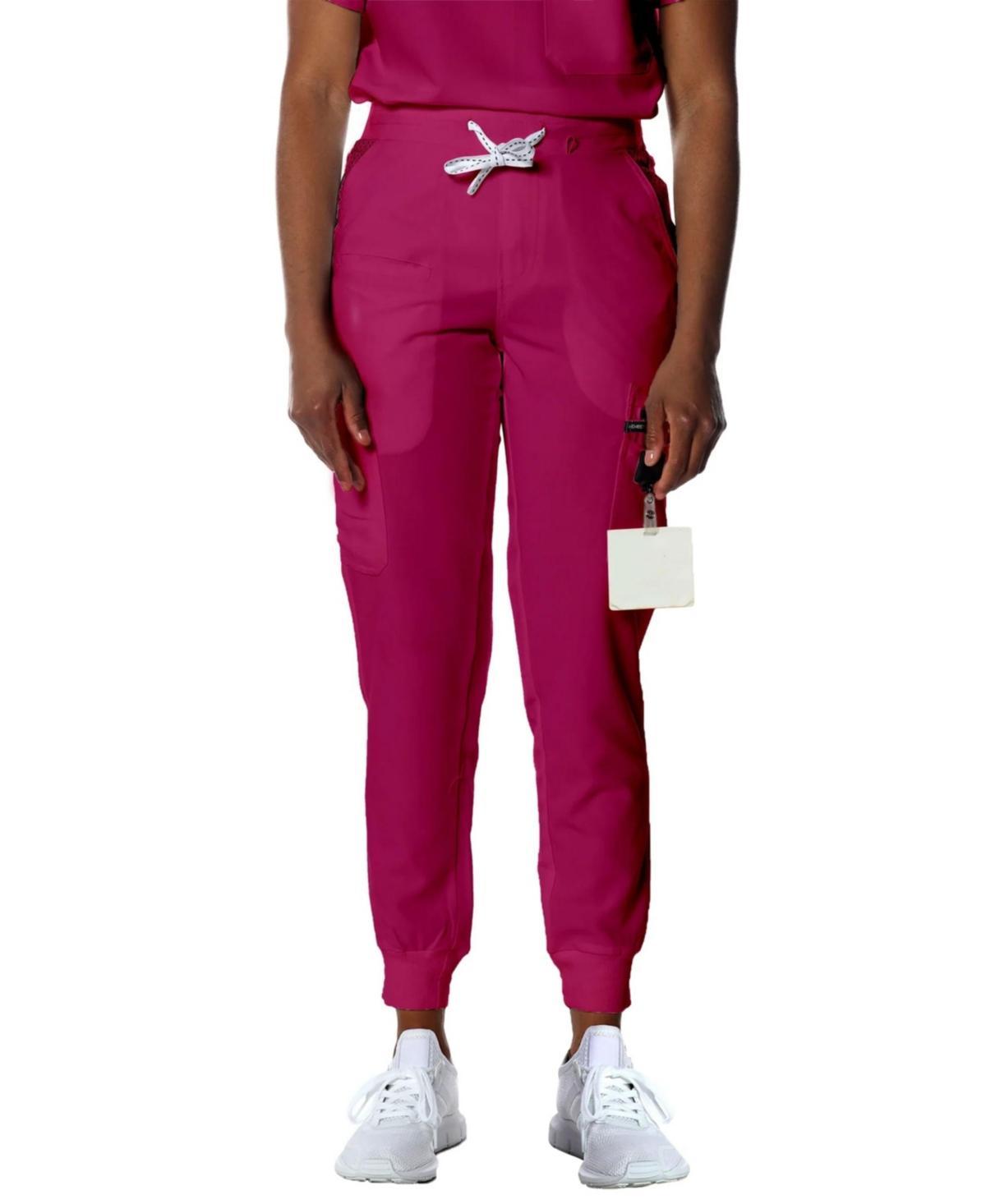 Members Only Valencia Jogger Scrub Pants for Petite Women in Black at Nordstrom, Size Medium P Product Image