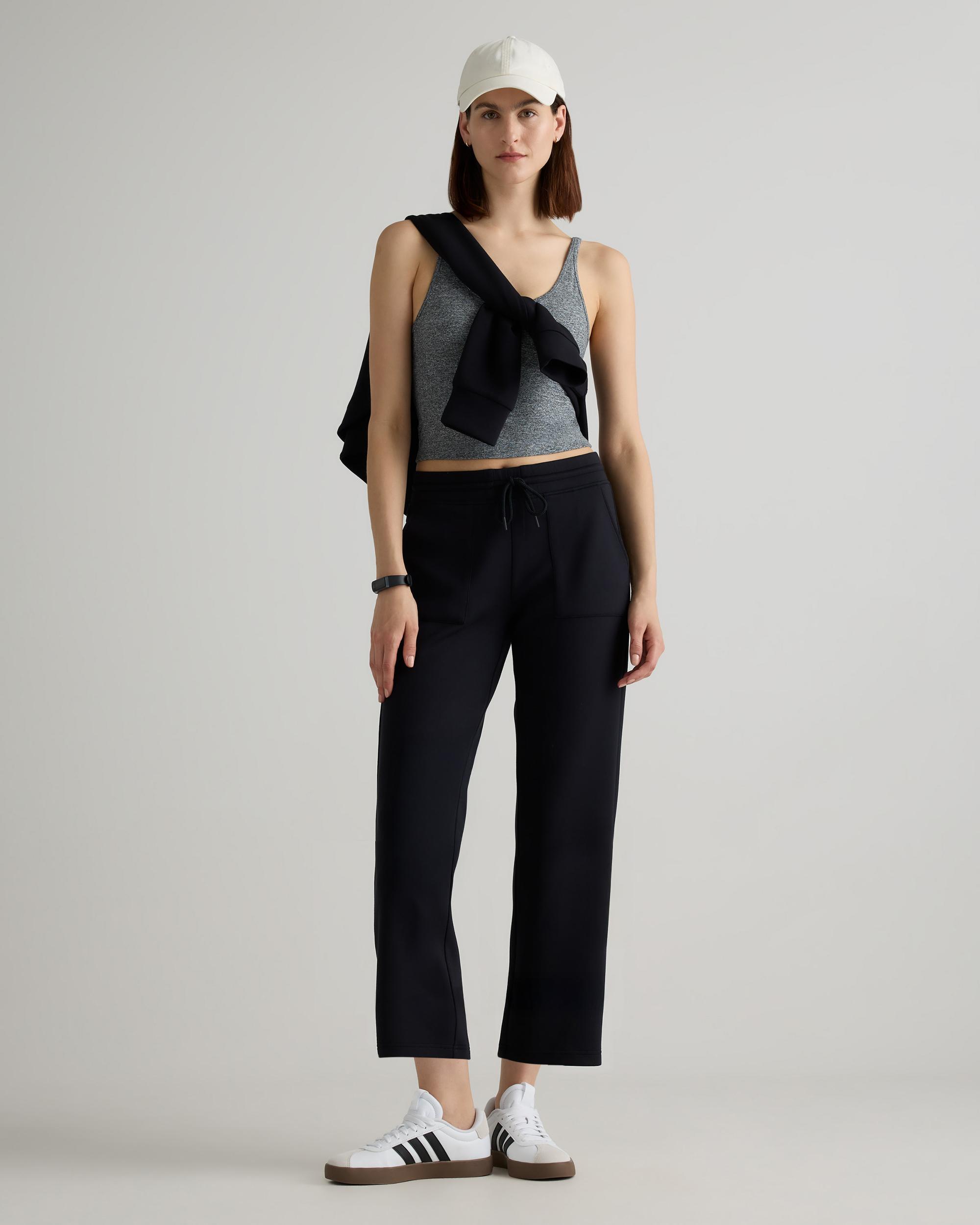 Quince | Women's CloudComfort High-Rise Cropped Sweatpant Tencel Product Image