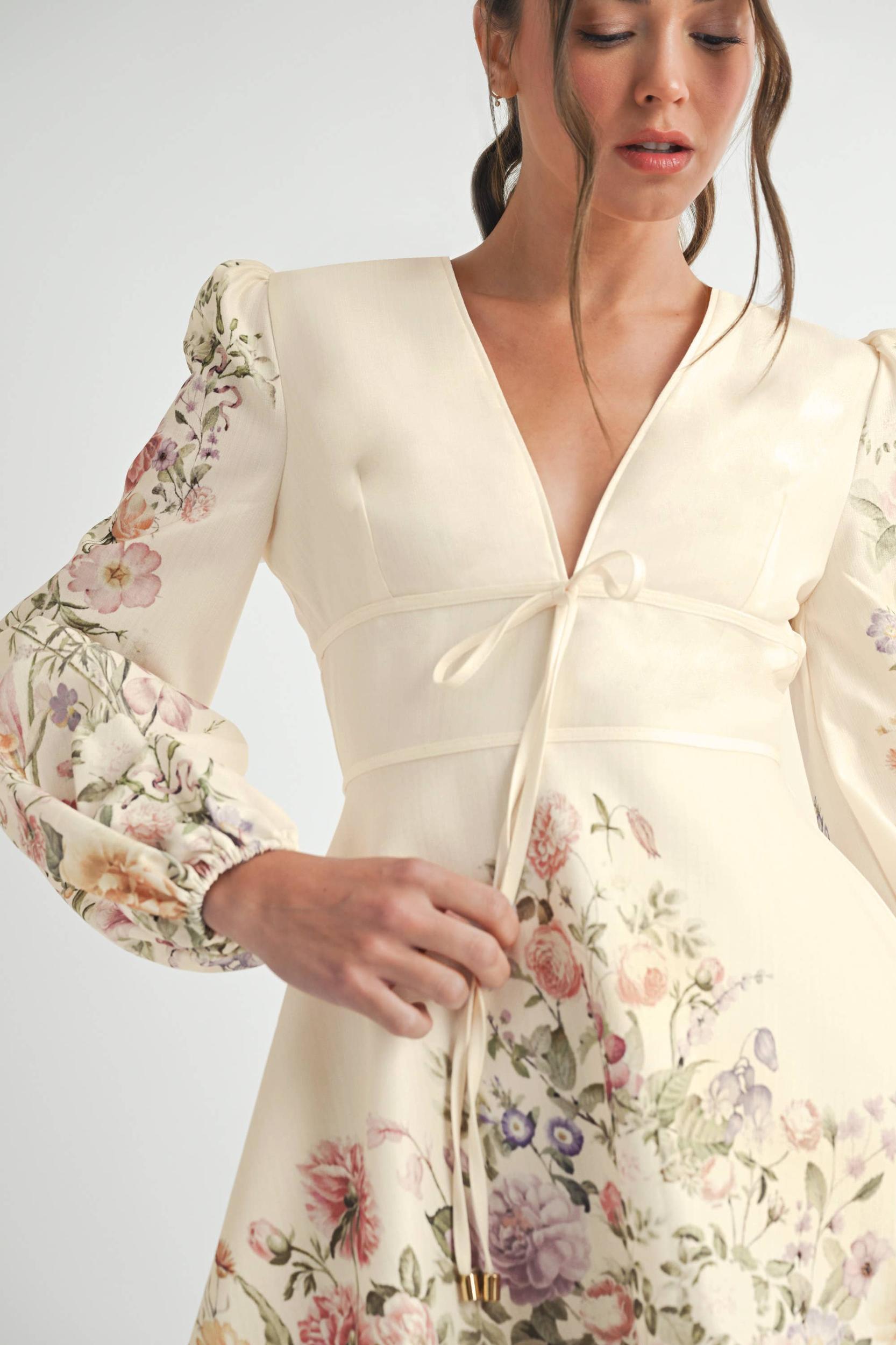 Floral Long Sleeve Mini Dress Product Image