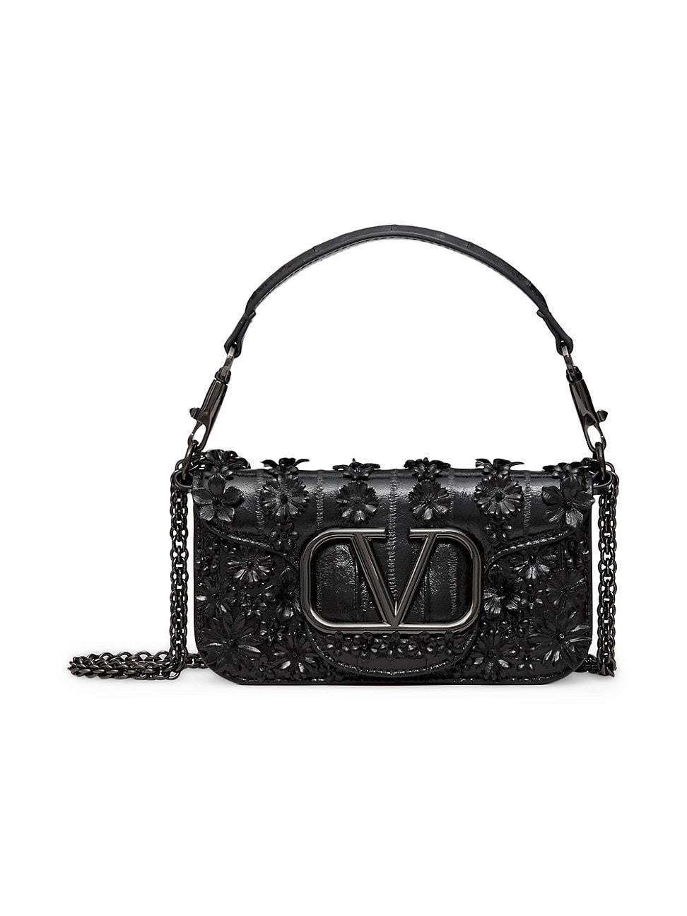 Womens Loc Small Embroidered Shoulder Bag Embroidered in Eel Product Image
