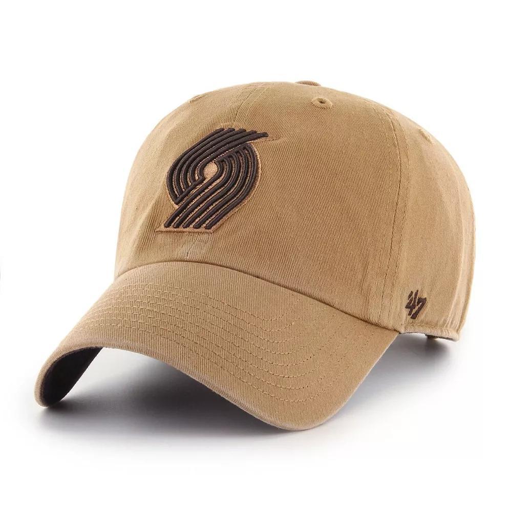 Men's '47 Tan Portland Trail Blazers Ballpark Clean Up Adjustable Hat, Team Product Image