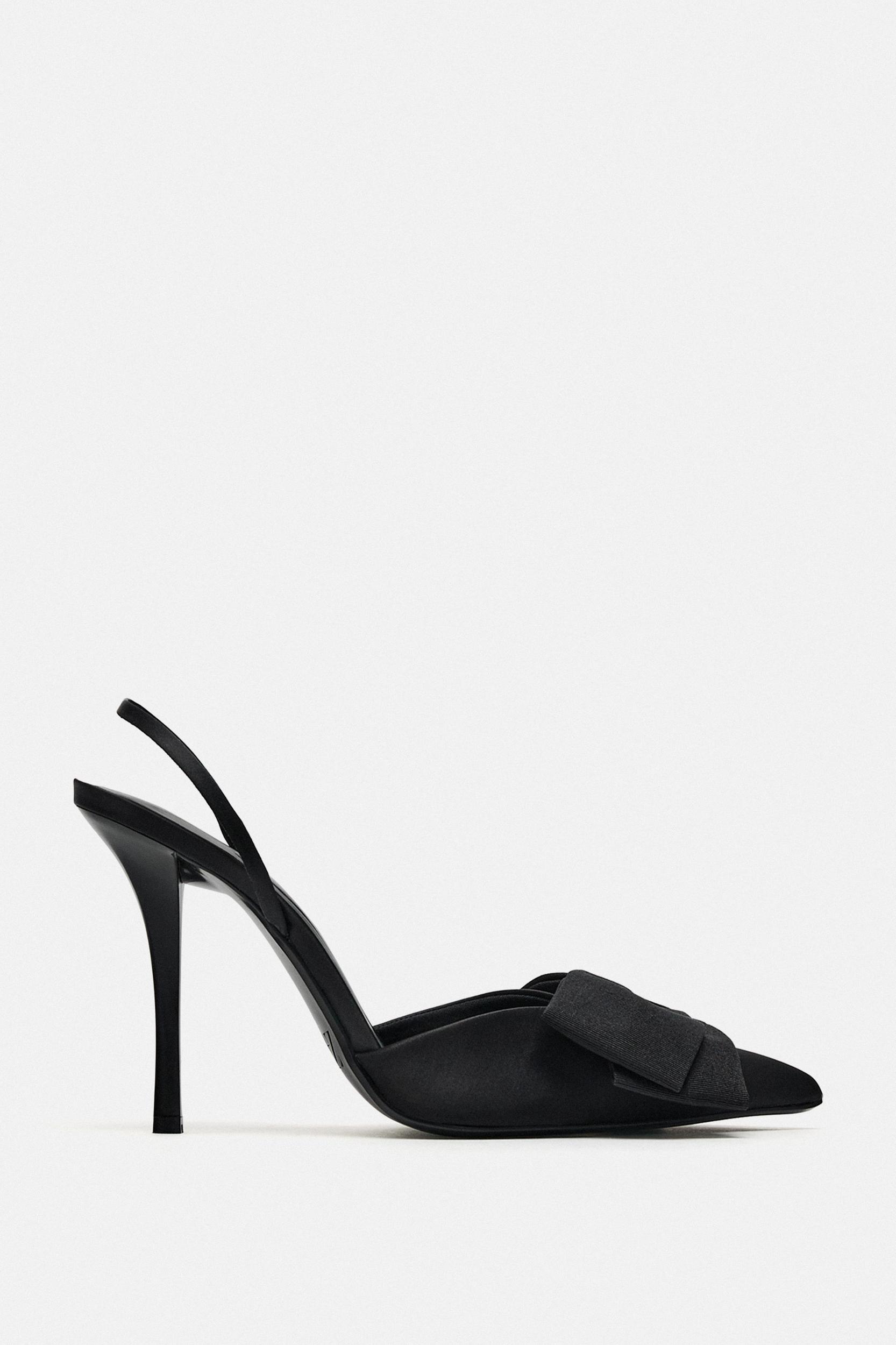 BOW TRIM HEELED SHOES Product Image