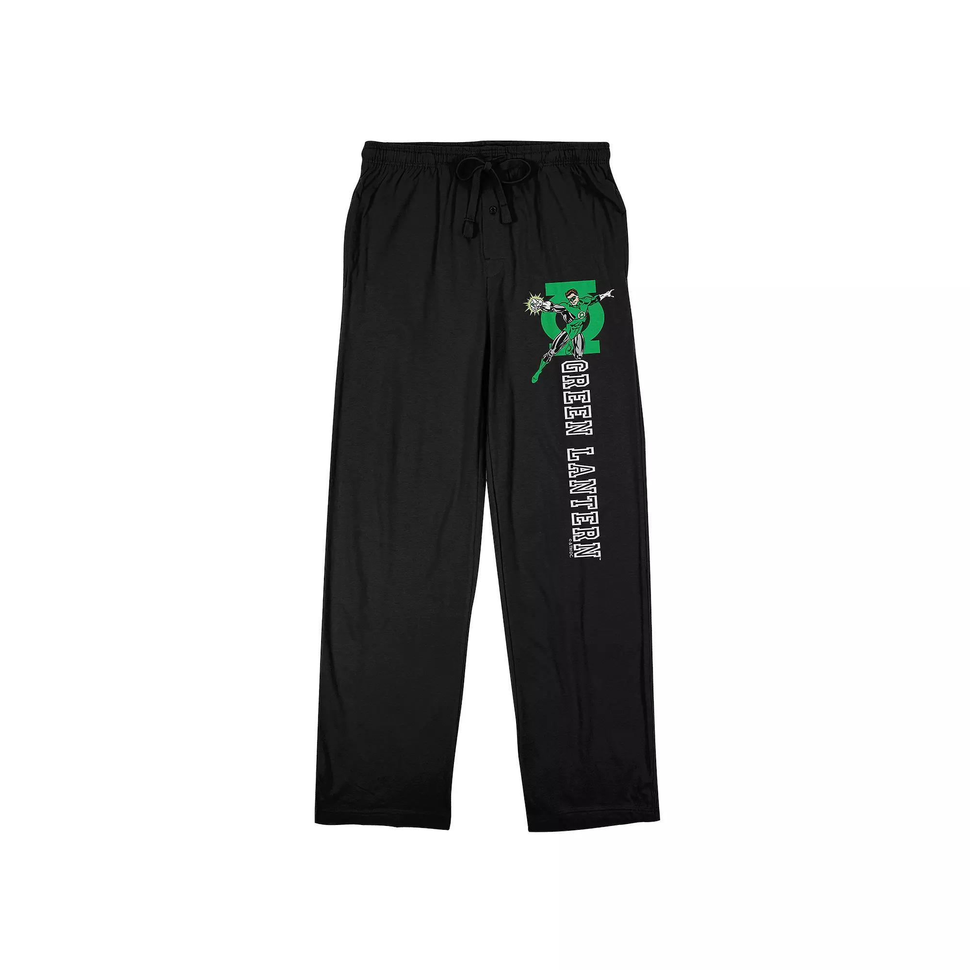 Men's Green Lantern Sleep Pants, Size: Small, Black Product Image