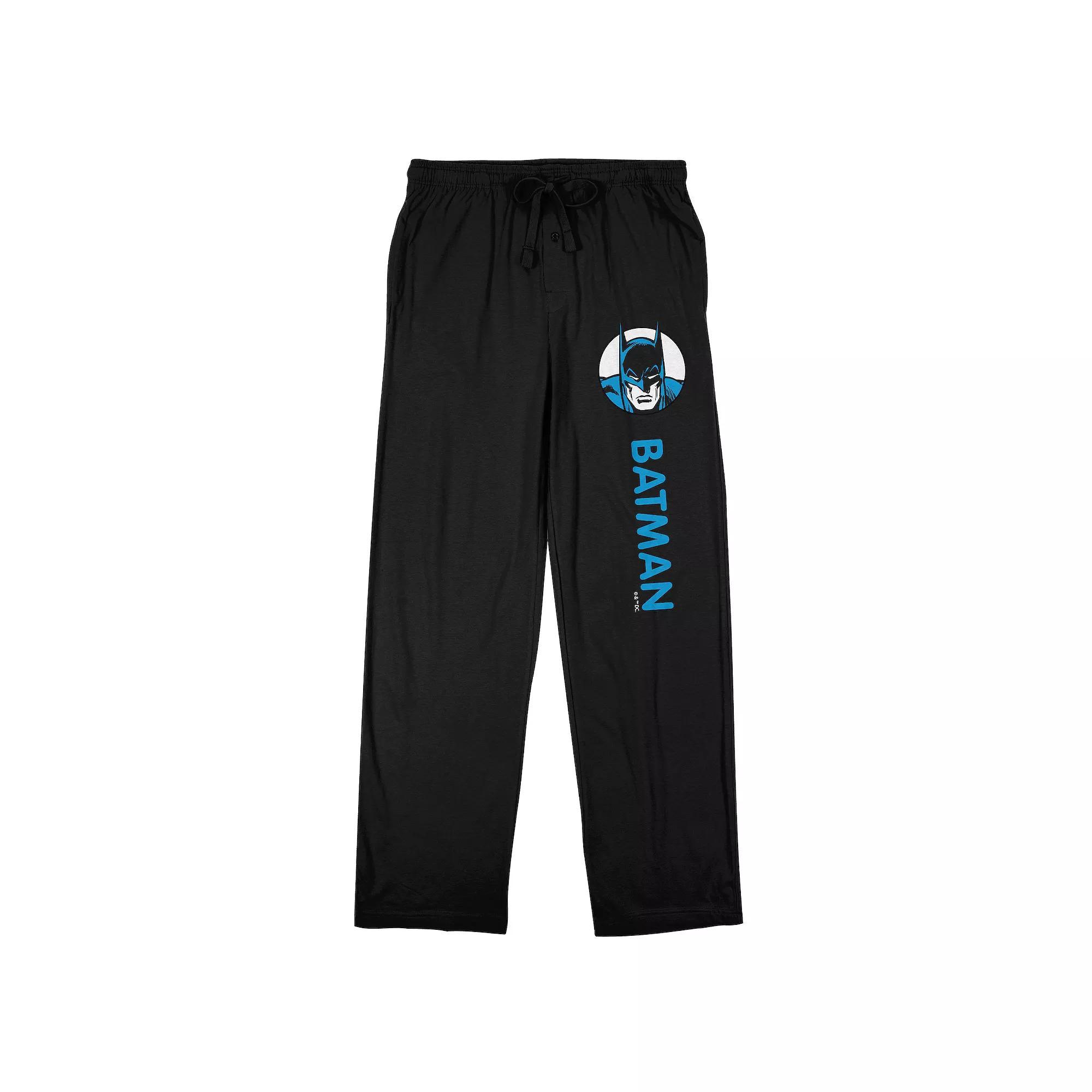 Men's Batman Character Circle Sleep Pants, Size: Large, Black Product Image