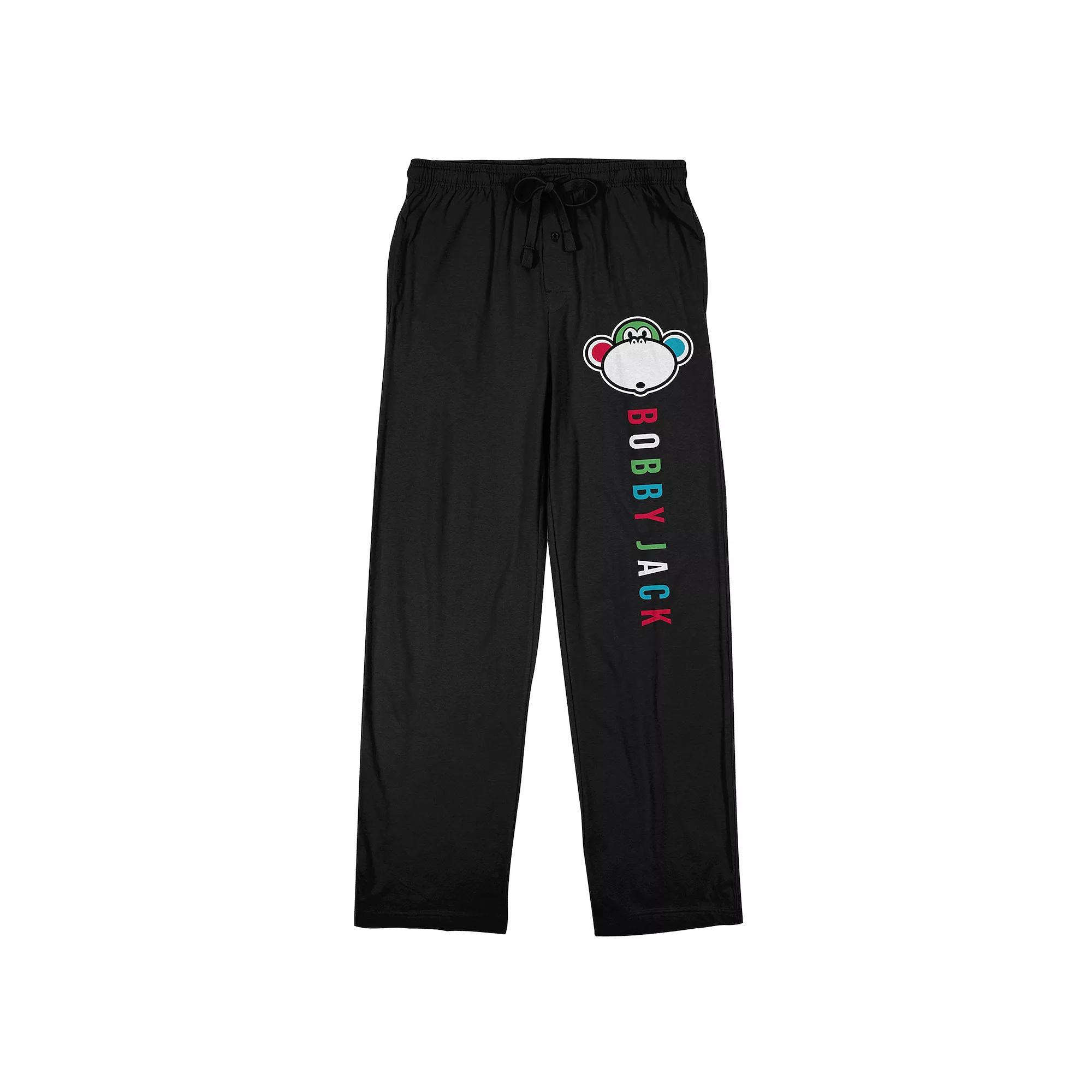 Men's Bobby Jack Colorful Pajama Pants, Size: Large, Black Product Image