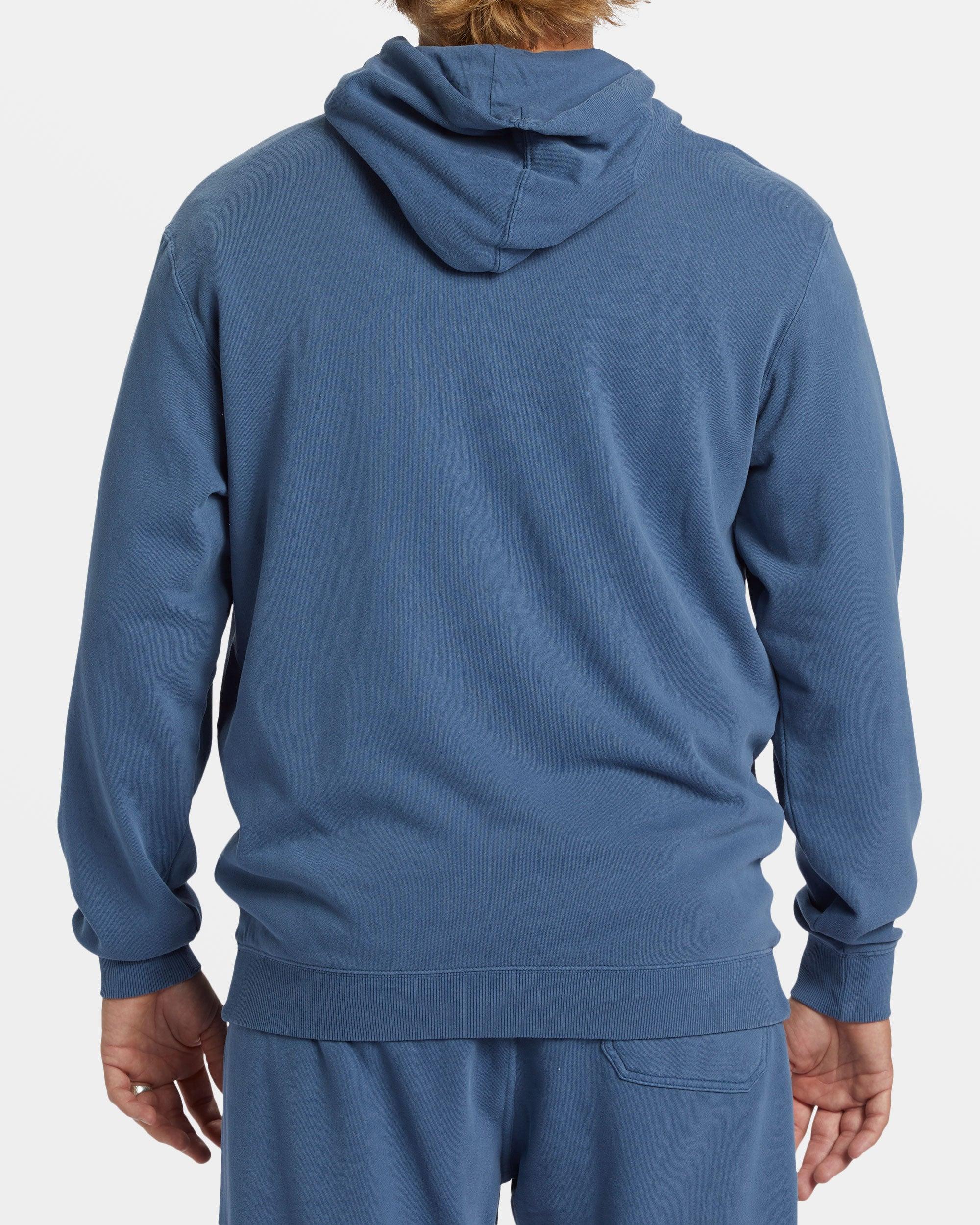 Wave Washed Hoodie - Slate Blue Male Product Image