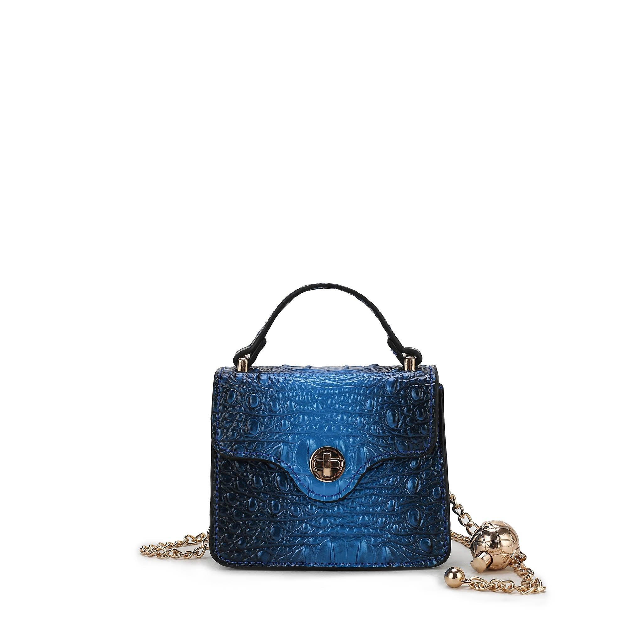 MKF Collection Women's Luxe Croc-Embossed Mini Satchel Female Product Image