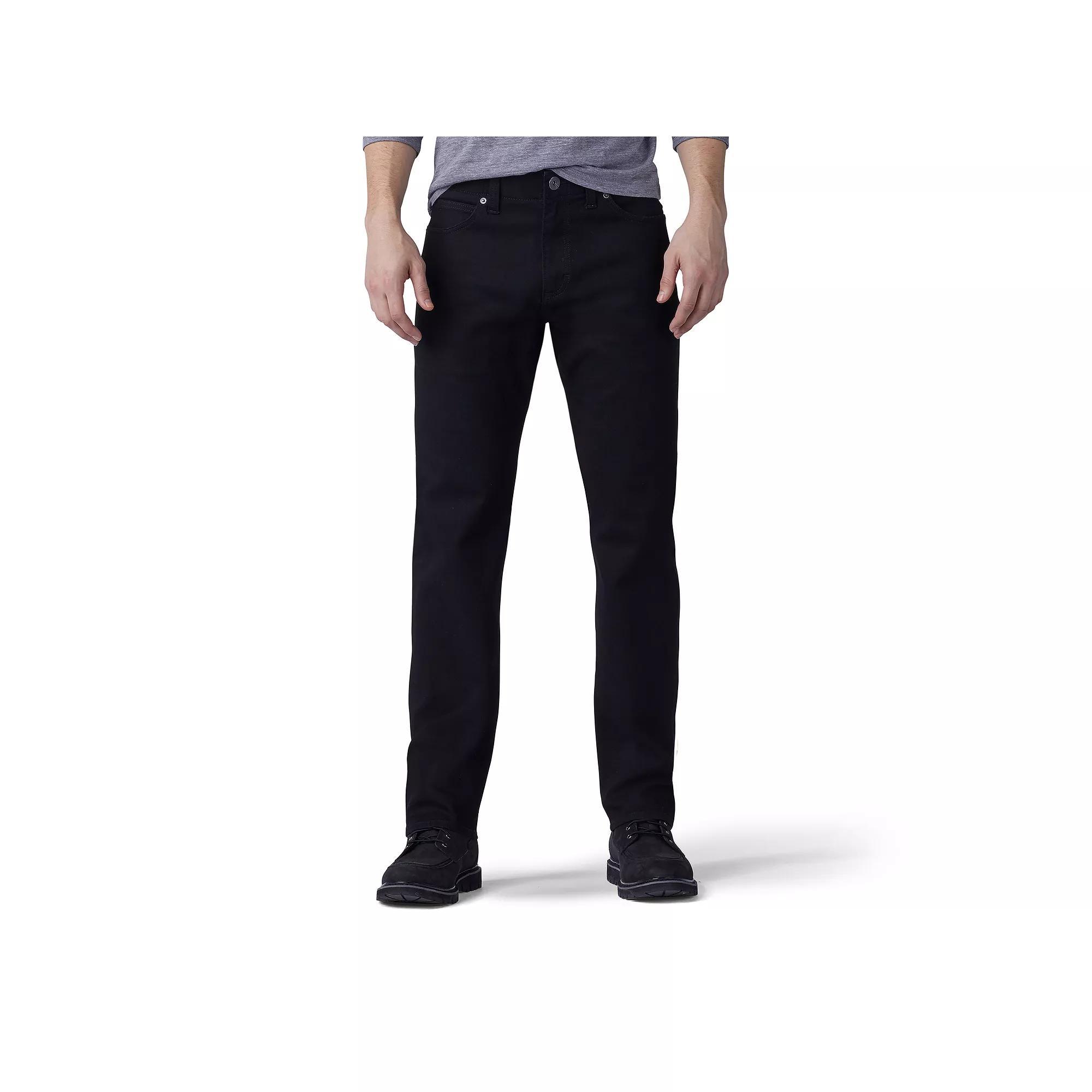 Big & Tall Lee® Extreme Motion Relaxed Straight Jeans, Men's, Size: 46X32, Black Product Image