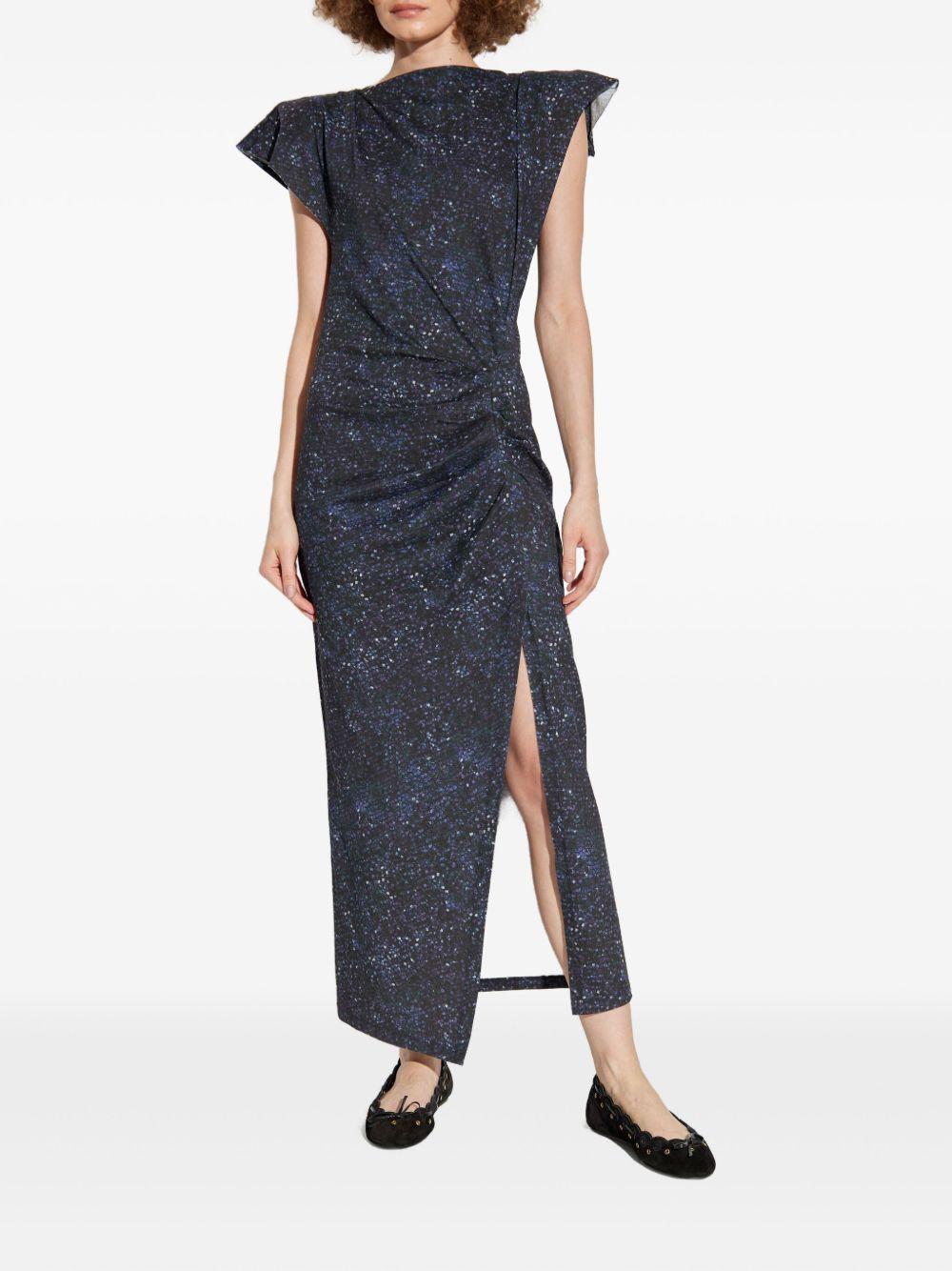 printed side-split dress Product Image