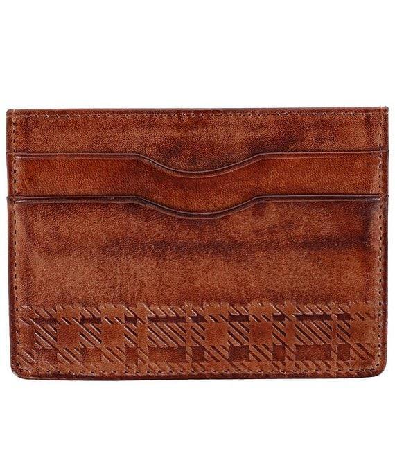 Trafalgar Caelen Plaid Embossed RFID Leather Card Case Product Image