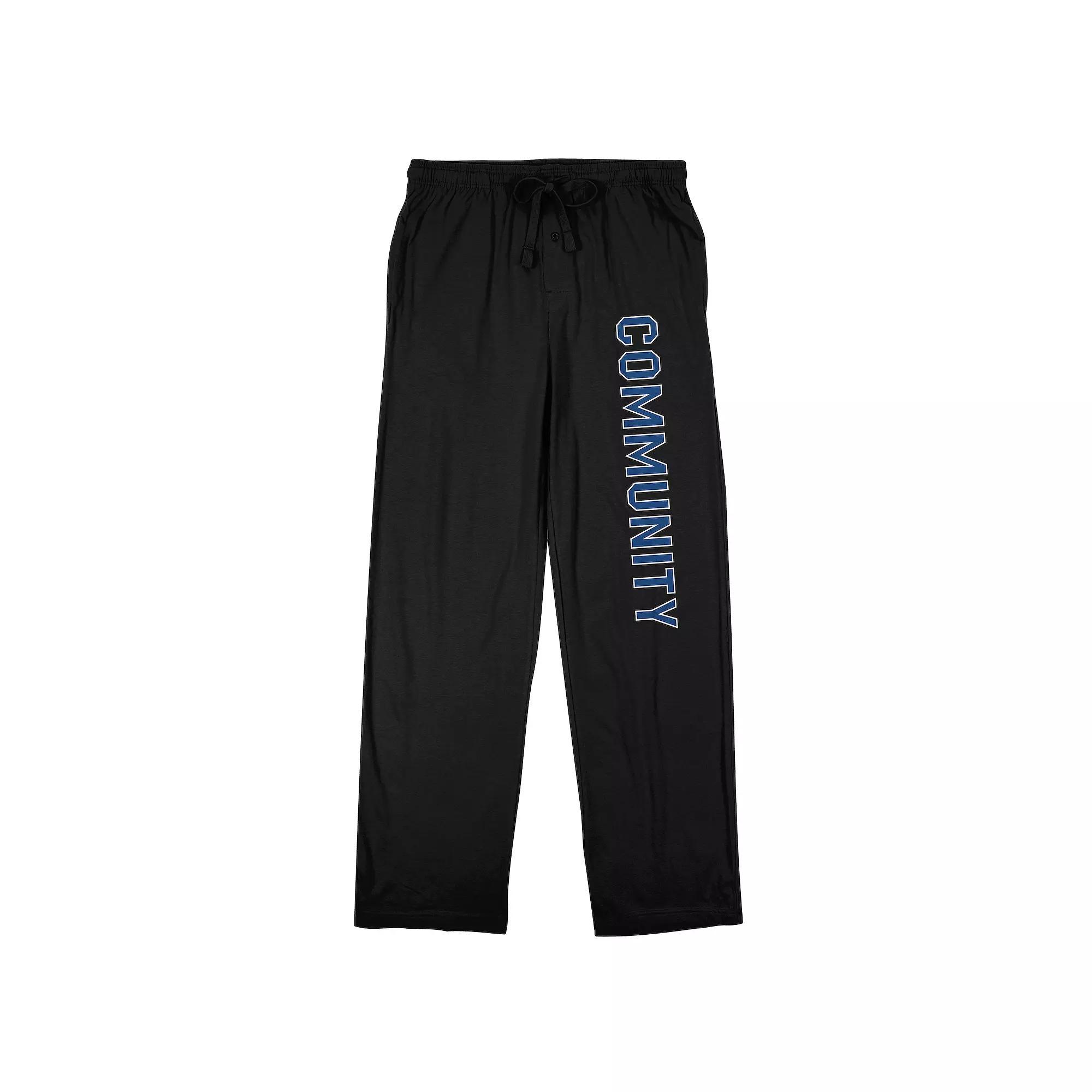Men's Connect Four Game Logo Sleep Pants, Size: XL, Black Product Image