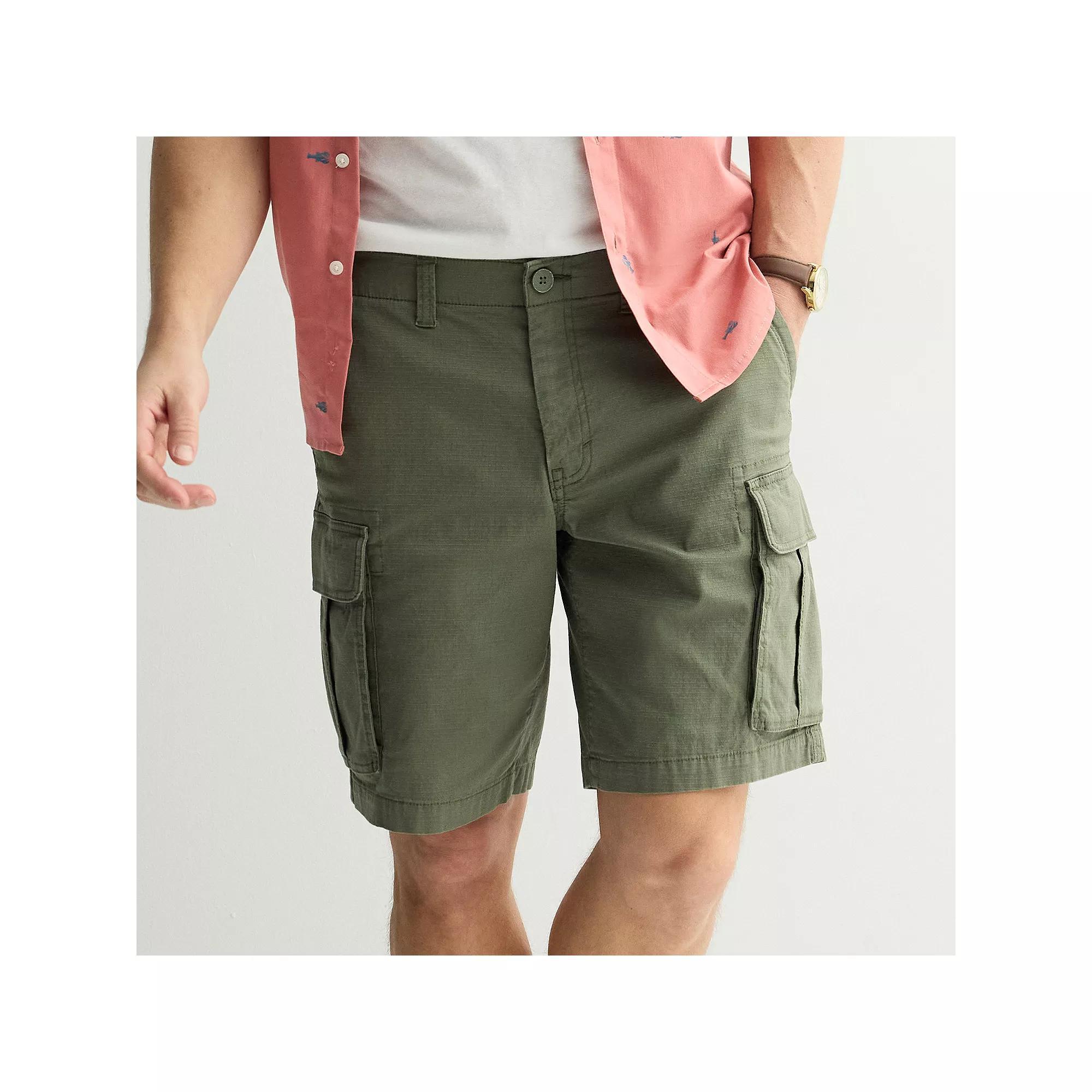 Men's Sonoma Goods For Life® 10 in. Flexwear Everyday Ripstop Cargo Shorts, Size: 34 10 IN, Green Product Image