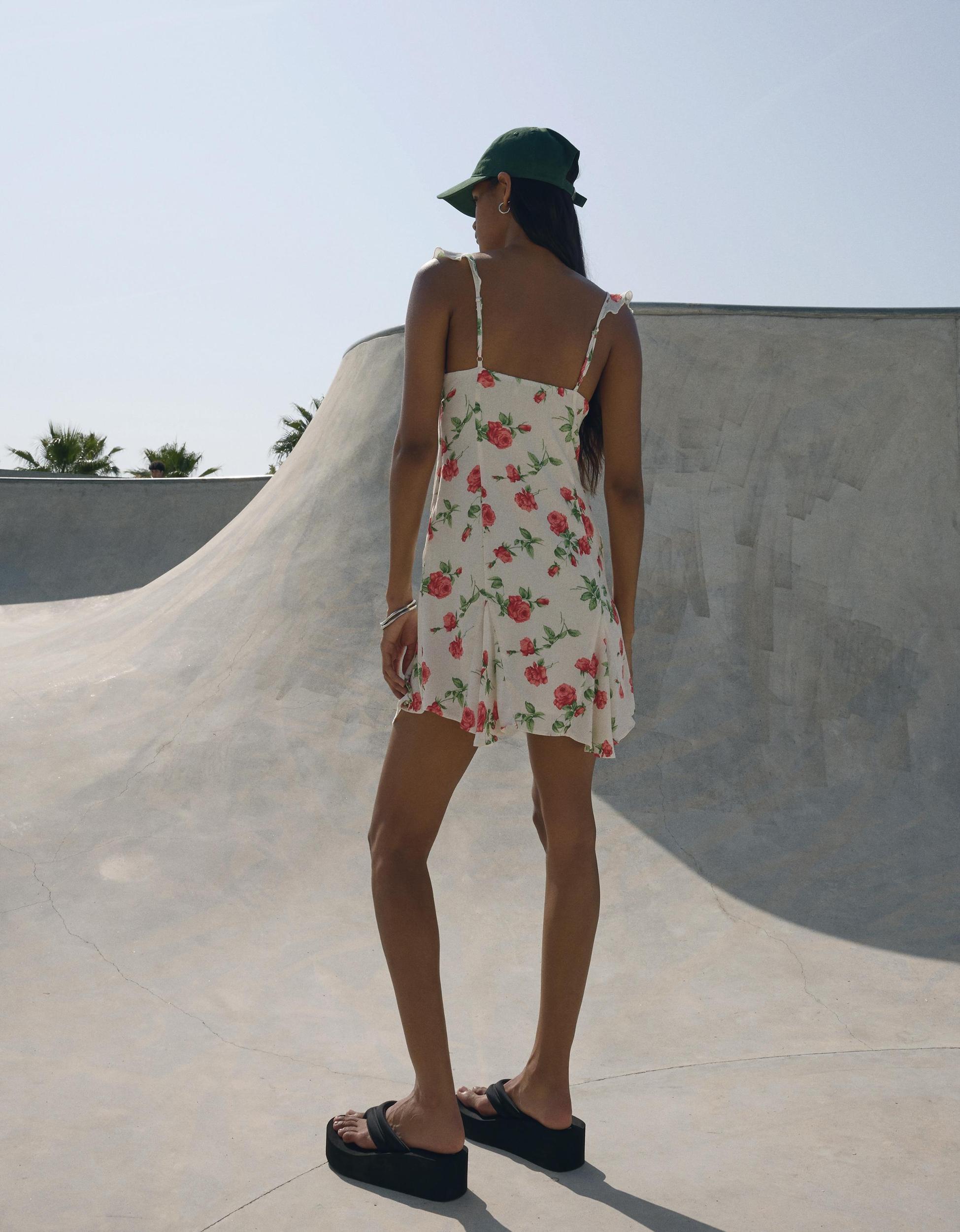 Printed strappy mini dress Product Image