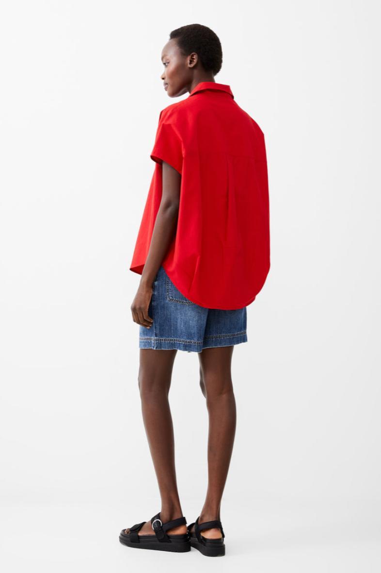 Poplin Shirting Popover - True Red Product Image