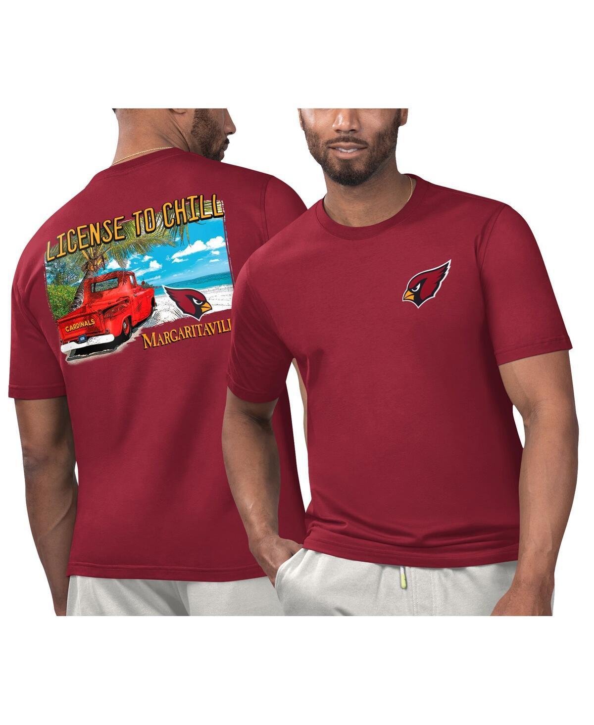 Men's Margaritaville Cardinal Arizona Cardinals Licensed to Chill T-Shirt, Size: Medium, Red Product Image
