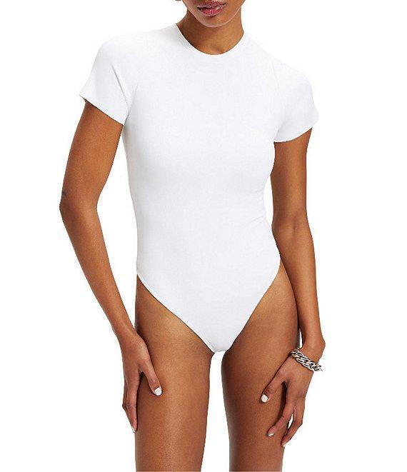 Good American Compressive Scuba Crew Neck Short Sleeve Bodysuit Product Image