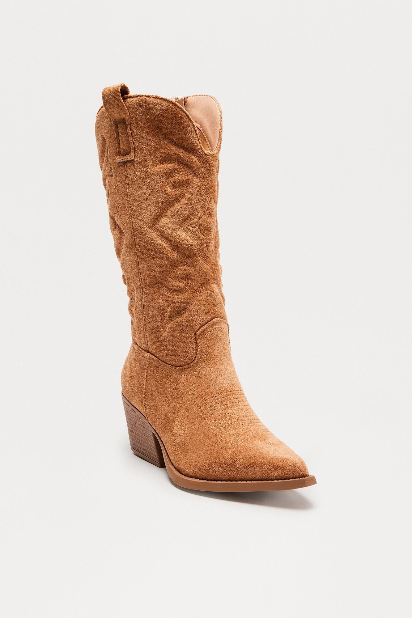 Take A Break Cowboy Boots - Camel Female Product Image