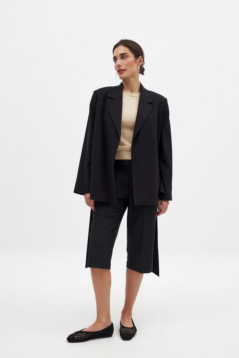 Oversized Blazer with Belt Product Image