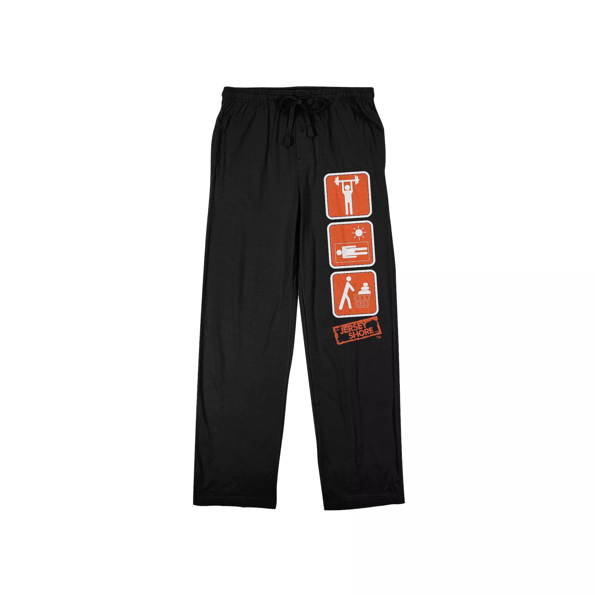 Men's Jersey Shore Workout Sleep Pants, Size: XL, Black Product Image