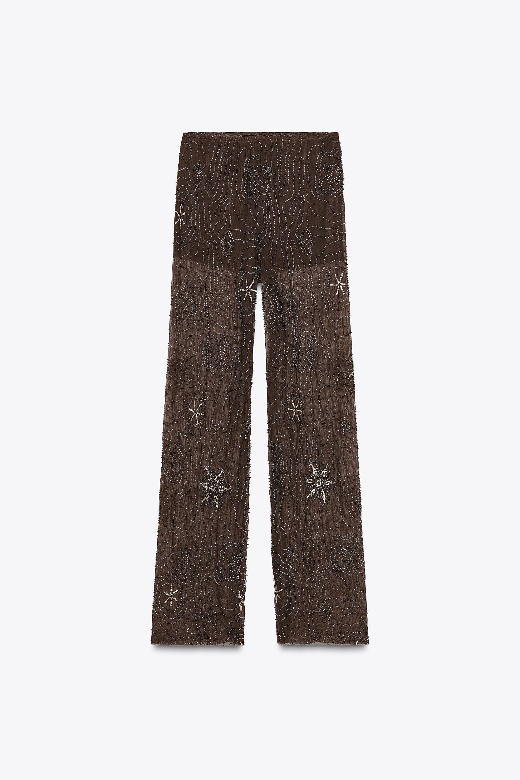 BEADED SEQUIN PANTS Product Image