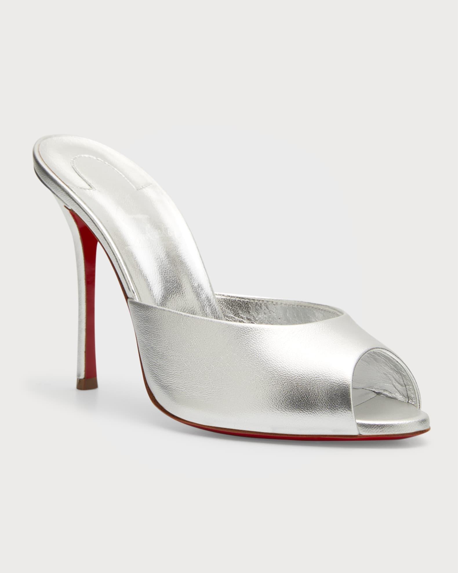 Me Dolly Metallic Red Sole Slide Sandals Product Image