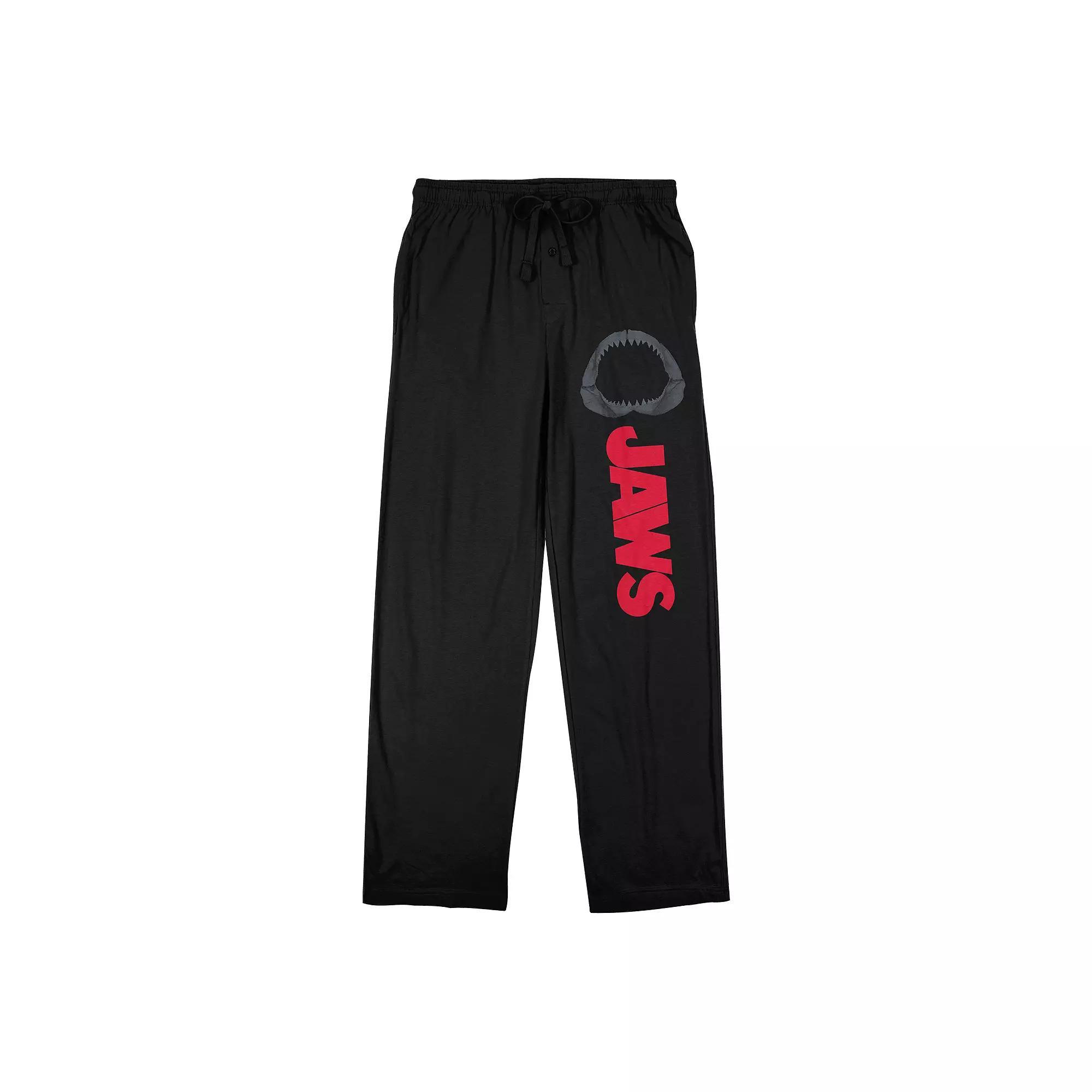 Men's Jaws Movie Title Logo Sleep Pants, Size: XXL, Black Product Image