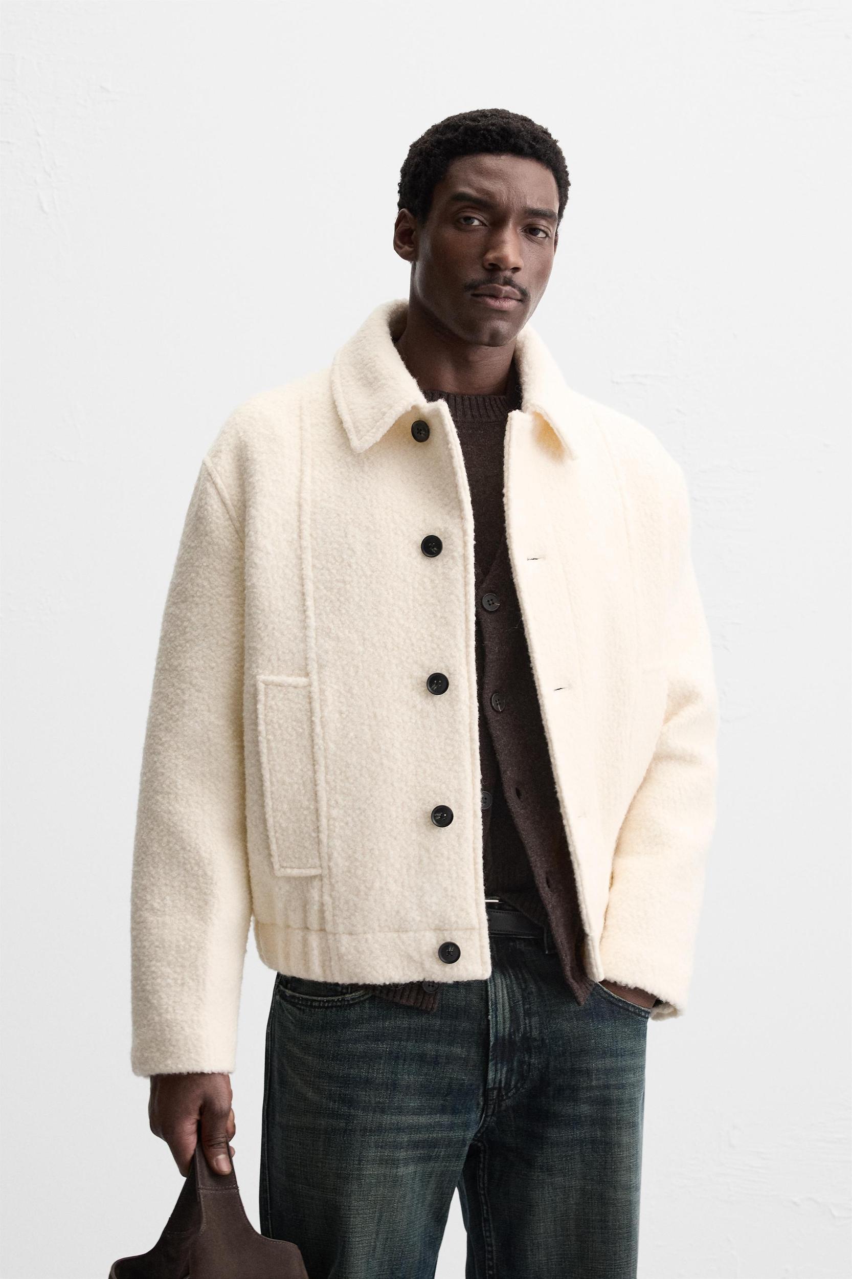 WOOL BLEND BOUCLÉ JACKET Product Image