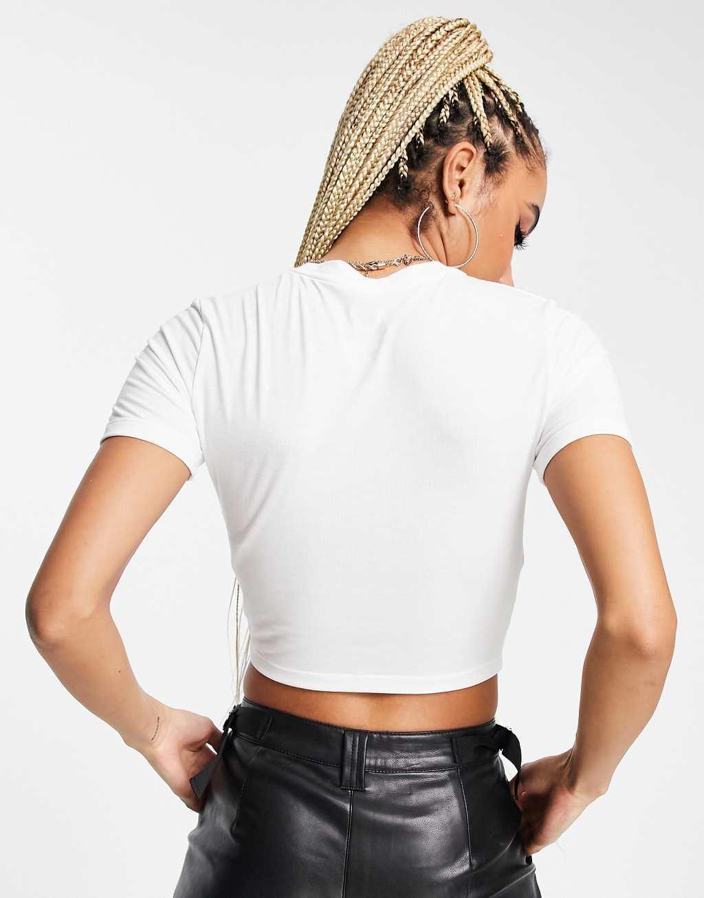 Nike Womens Sportswear Essential Slim-Fit Crop T-Shirt Product Image