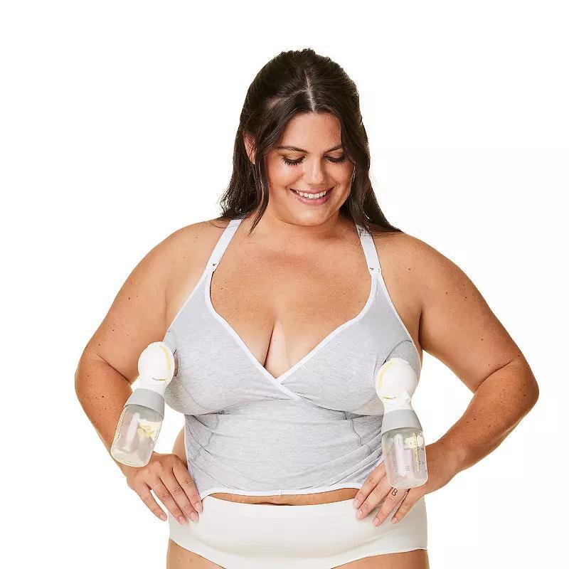 Bravado! Designs Women's Original Full Cup Pumping and Nursing Bra - Dove Heather M: Hands-Free, Adjustable Strap, Wireless Product Image