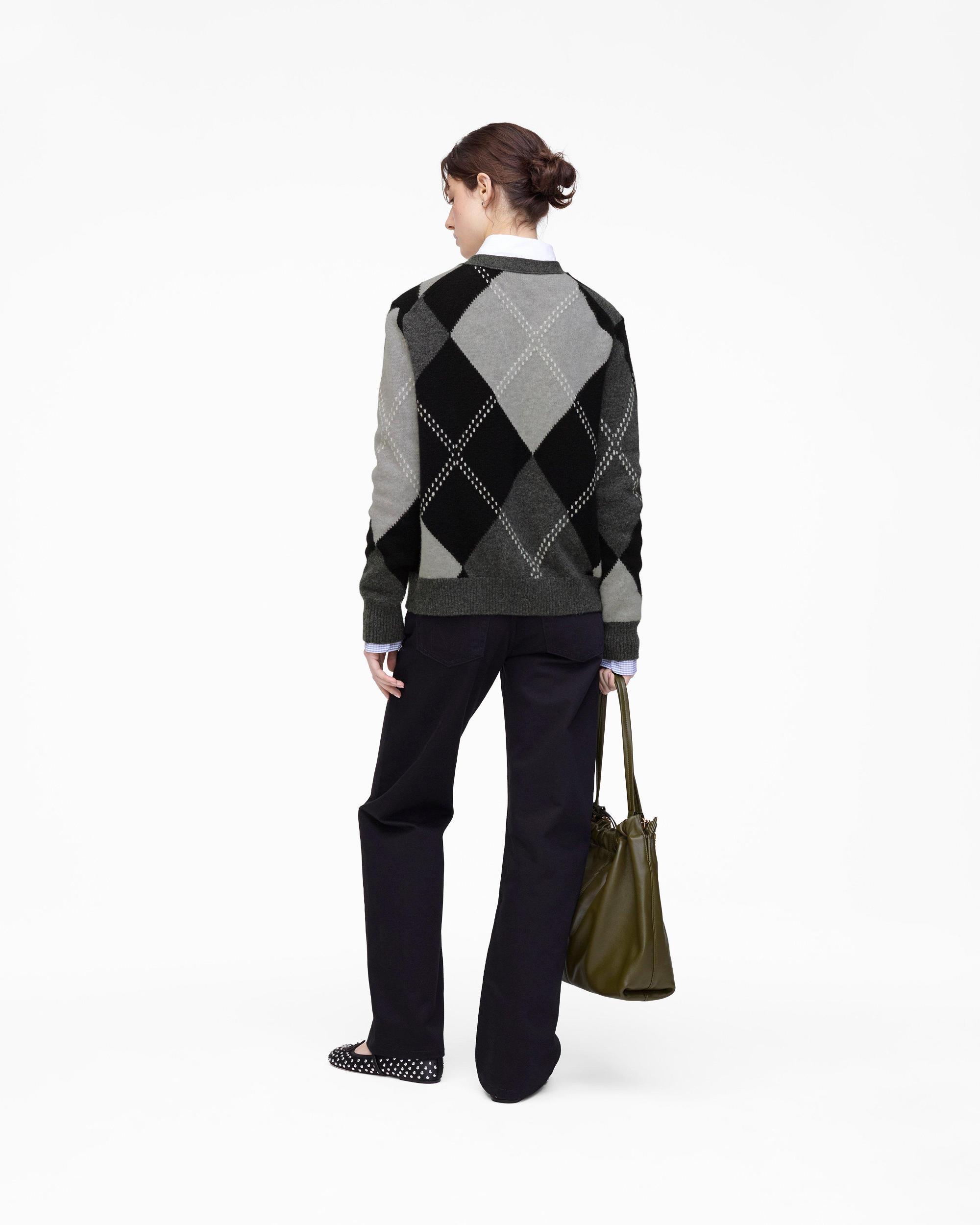 Preppy Daisy Argyle Cardigan Product Image