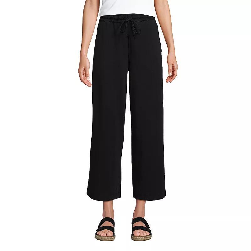 Petite Lands' End Sport Pull-On Drawstring Wide Leg Crop Pants, Women's, Size: XS Petite, Radiant Blue Product Image