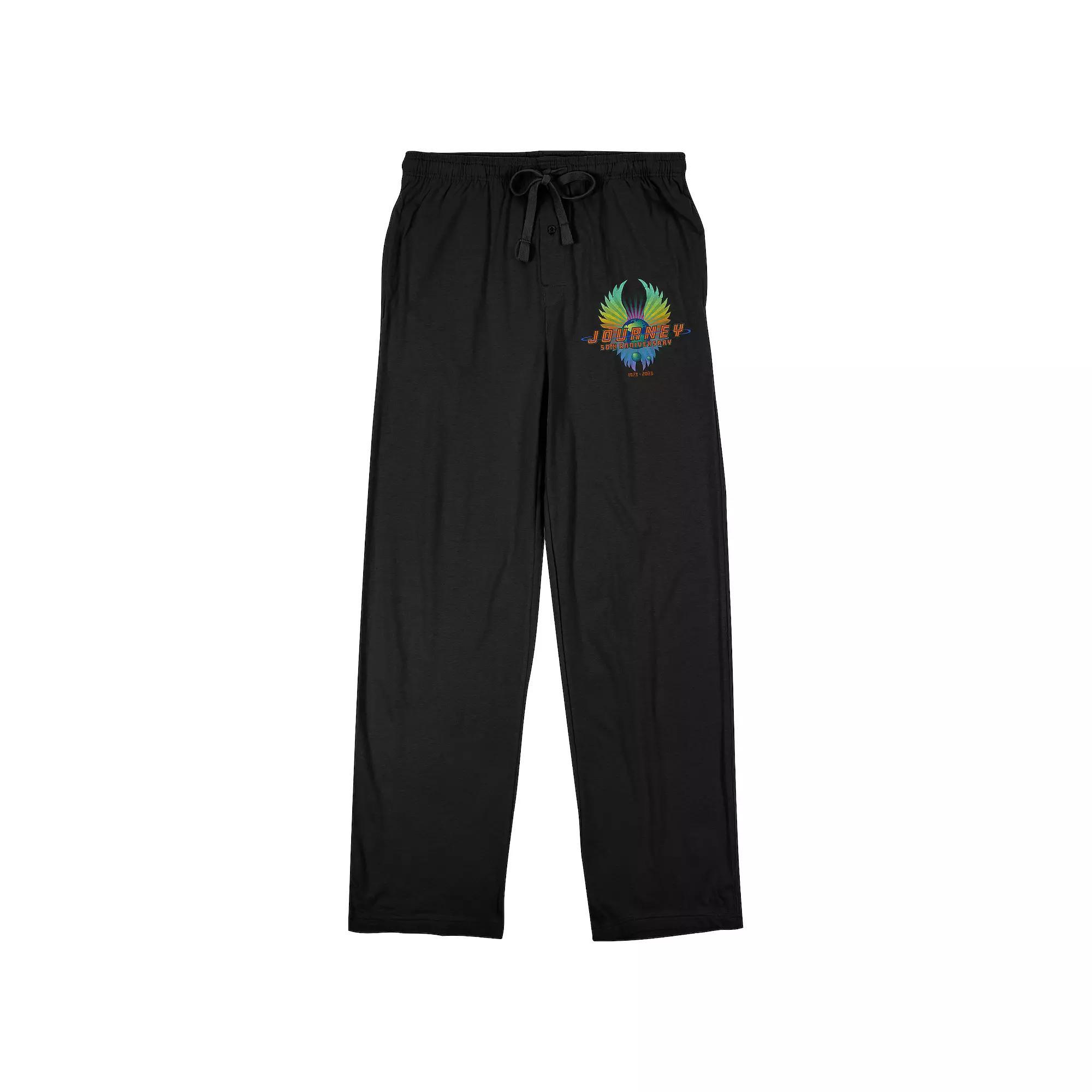 Men's Journey 50th Anniversary 1973-2023 Sleep Pants, Size: Medium, Black Product Image