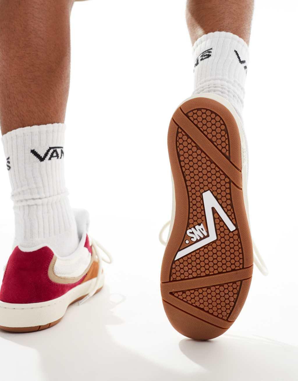 Vans Speed sneakers with pink detail in white Product Image