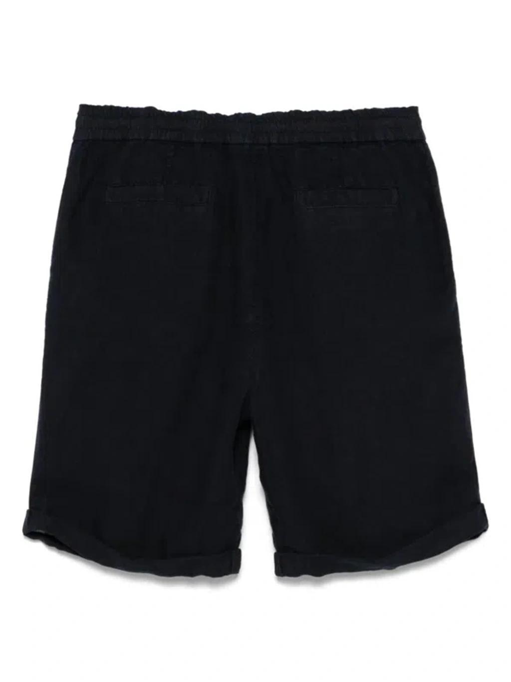 BRUNELLO CUCINELLI Linen Shorts In Blue Product Image